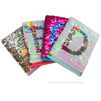 Cahier fantaisie à paillettes Journal Carnet réversible 2 tons personnalisé