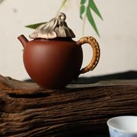 Bouteilles d'eau écologiques en rotin tressé à la main avec boucle, design bionique moderne, théière Kung Fu portable pour la maison et cadeau de fête