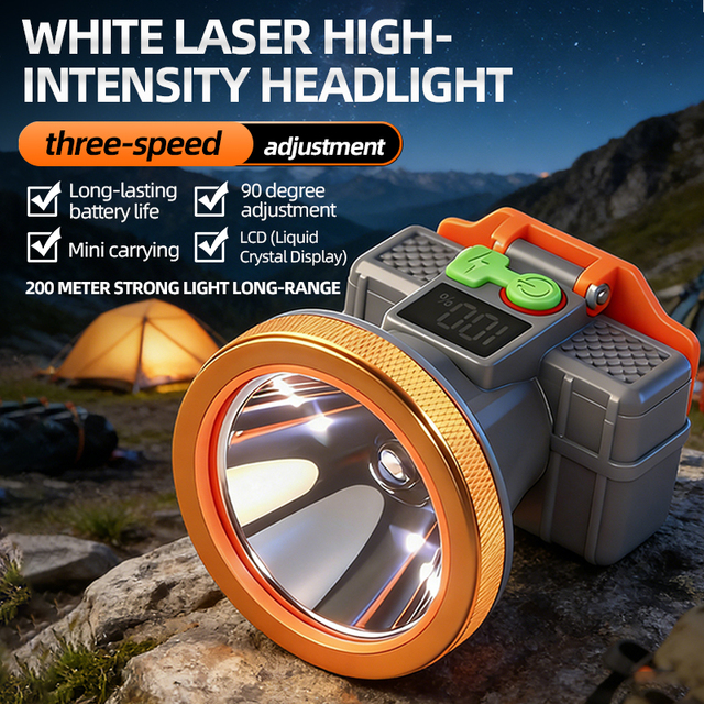 Hot Selling Rechargeable LED Headlamp 18650 Portable IP54 Waterproof ABS High Strength Material Outdoor Sports Camping Fishing