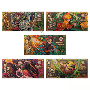 5 piezas Breath Art Hero PVC Billete de Papel Metálico con Lámina Dorada Bañado en Oro 24K Anime Acción Impermeable Coleccionable Regalo para Fans - Product Image 1