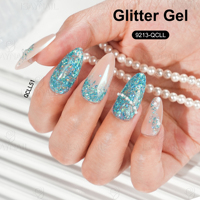 Professionnel Art Ongles Coloré Paillettes Glitter Gel Longue Durée UV Nouveau Produit Bouteille Emballage avec Logo Personnalisé OEM/ODM