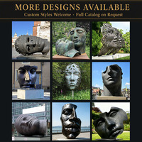 YOUFINE Escultura de Máscara Facial de Bronce Personalizada con Patina, Venta al por Mayor para Arte Moderno, Plazas y Galerías