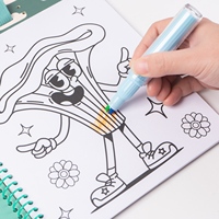 Livre de coloriage personnalisé avec tampon magique et 3 marqueurs colorés, jouet de peinture graffiti pour enfants pour le développement artistique et le jeu