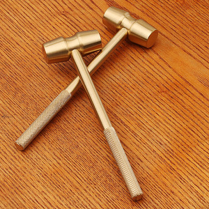 Marteau en laiton, marteau miniature multifonctionnel, marteau rond en cuivre de petite taille aux deux extrémités, vente en gros d'articles d'artisanat - Product Image 2