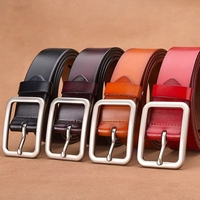 Sabuk Kulit Pria Asli Mewah Model Pin Kasual Kulit Sapi Cummerbunds Ceinture Homme