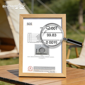 Assiette ronde en titane Snowrock 20 cm, légère et portable, pour la vaisselle de camping, utilisation en extérieur - Product Image 4