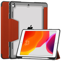 Nouvelle arrivée, coque arrière intelligente en PU durable en acrylique pour iPad Pro 13 2024 avec porte-stylet, étui pour tablette