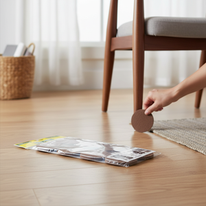BROWN 55mm Self Adhesive Nonwoven Felt Round Furniture Feet <b>Pads</b> - Product Image 3