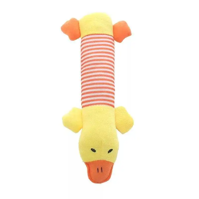 Wholesale pet toys dog chewing plush duck pig elephant shape toy tooth cleaner interactive dog toy