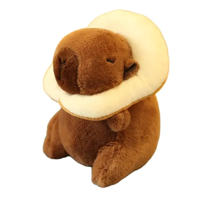 Yeni tasarımlar capybara peluş oyuncak dolması hayvan anahtarlık küçük kolye yumuşak dolması çocuk oyuncak dolması bebek kolye