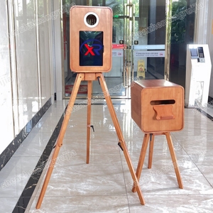 Cabine photo en bois rétro <span class=keywords><strong>double</strong></span> face avec le même support d'imprimante Cabine photo <span class=keywords><strong>IPad</strong></span> avec miroir reflex numérique - Product Image 3