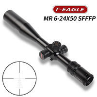 Lunette de chasse compacte T-EAGLE MR 6-24X50 FFP 30mm à premier plan focal éclairé, étanche, anti-buée, en alliage d'aluminium, pour le sport