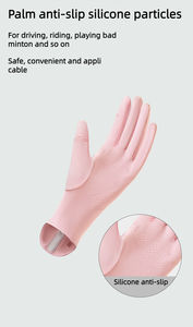 قفازات واقية من الشمس للقيادة الصيفية لركوب الدراجات مقاومة للضوء بأشعة تحت الشمس قفازات حريرية ثلجية بشاشة تعمل باللمس للنساء - Product Image 5