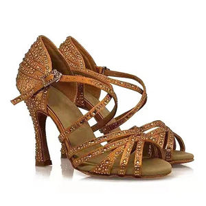 Chaussures de danse Zapatos à talons étoilés Rhinestone Class Latinos Latin Salsa <span class=keywords><strong>Dance</strong></span> <span class=keywords><strong>Shoes</strong></span> - Product Image 1