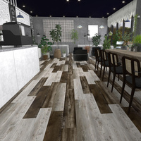 Revêtement de sol LVT gris imitation pierre, résistant à l'usure, imperméable, 6 mm, pour les zones de circulation des centres commerciaux et des couloirs