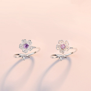<span class=keywords><strong>Anelli</strong></span> in <span class=keywords><strong>Argento</strong></span> Sterling 925 Originali con Fiori di Ciliegio <span class=keywords><strong>Fatti</strong></span> <span class=keywords><strong>a</strong></span> <span class=keywords><strong>Mano</strong></span> e Zirconi Cubici per Gioielli alla Moda e Regali - Product Image 5