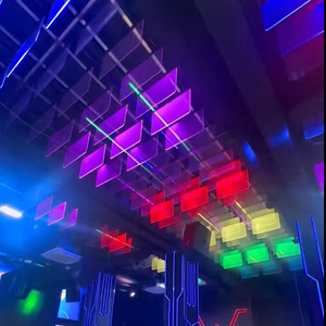 Retroiluminación acrílica inteligente personalizada de tamaño no estándar <span class=keywords><strong>RGB</strong></span> 5050 LED WS2811 tablero de guía de luz DMX512 Control de voz Mack Jazz Bar KTV - Product Image 2