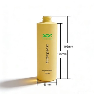 Xypackaging 500ml 16oz Empty Yellow HDPE Plastic Cylinder Round Squeeze <strong>Pump</strong> Sprayer <strong>Bottles</strong> Shampoo Conditioner <strong>Lotion</strong> <strong>Bulk</strong> - Product Image 6