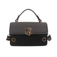 Nouveauté 2026 – Sac à bandoulière tendance style urbain en PU, petit format carré, à rayures contrastées, coque semi-rigide, sac à main bandoulière
