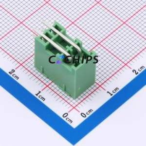 DB2ERHB-3.5-2*2P-GN Plug-in Terminal Block Bent Lead Through Hole,P=3.5mm Board-to-Board / Socket - Closed 2x2P 3.5mm Green - Product Image 2