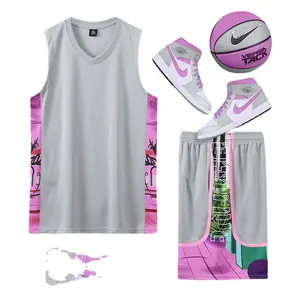 Erkekler eğitim formaları özel basketbol üniforması spor giyim gençlik ucuz basketbol formaları takım baskı adı numarası şort