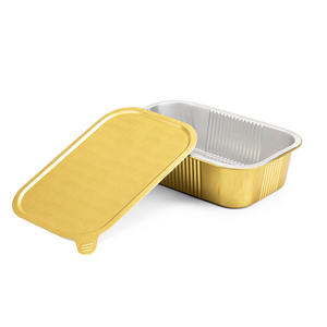 C450 Smoothwall Cooking Frozen Barbacoa Contenedor <span class=keywords><strong>de</strong></span> comida para llevar Uso en fiestas 450mL Papel <span class=keywords><strong>de</strong></span> aluminio Pastel Mini moldes para pan con tapas - Product Image 2