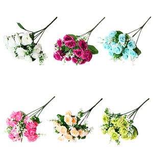 ดอกกุหลาบมินิเกรดสูง 5 ก้าน 15 หัว ดอกไม้ประดิษฐ์สำหรับตกแต่งบ้าน - Product Image 5