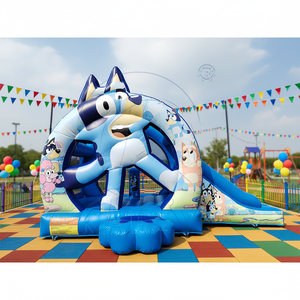 <span class=keywords><strong>Castillo</strong></span> Inflable Comercial con Tobogán, Temática de Personajes de Dibujos Animados Famosos, para Fiestas Infantiles - Product Image 1