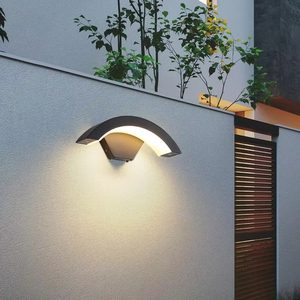 Lampe murale à détecteur de mouvement 20W en métal IP65 résistante aux intempéries, design lunaire, projecteur LED pour véranda, pelouse, villa, éclairage extérieur - Product Image 1