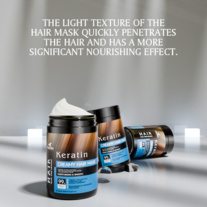 Maschera per <span class=keywords><strong>capelli</strong></span> alla <span class=keywords><strong>cheratina</strong></span> con condizionamento profondo 1000ml Volume <span class=keywords><strong>trattamento</strong></span> riparatore infuso con acido ialuronico per secco - Product Image 6