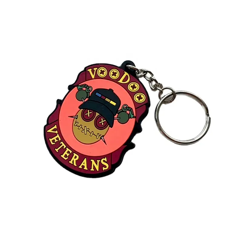 Nhà Máy Bán buôn tùy chỉnh vòng chìa khóa Fob cao su đồ trang sức vòng chìa khóa PVC Keychain