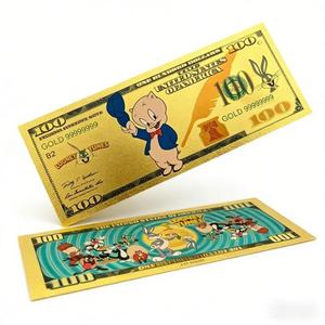 16 Modelos <span class=keywords><strong>de</strong></span> Billetes <span class=keywords><strong>de</strong></span> Plástico con Lámina Dorada <span class=keywords><strong>de</strong></span> Bugs Bunny del Anime Estadounidense, <span class=keywords><strong>Tarjeta</strong></span> Dorada <span class=keywords><strong>de</strong></span> Looney <span class=keywords><strong>Tunes</strong></span> - Product Image 3