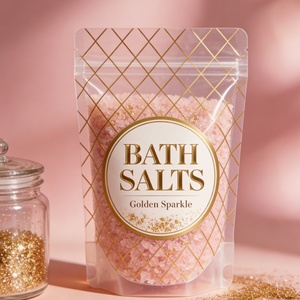 Sachets en plastique personnalisés imprimés numériquement, à fond plat, thermoscellables, pour sel de mer et sels de bain, emballage écologique, vente en gros - Product Image 5