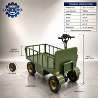 Chariot à main électrique à quatre roues, très vendu, facile à utiliser, adapté à divers scénarios, personnalisable
