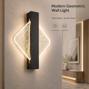 Lámpara de pared LED acrílica pequeña y moderna, montada en la pared, decorativa para interiores, para dormitorio, sala de estar, pasillo, CCT seleccionable - Product Image 2