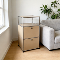 Armoire moderne simple en acier inoxydable, connectable, pour chambre et salon, couleur personnalisable, rangement pour cosmétiques, bijoux, commode