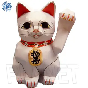 Factory Price Giant Inflatable Lucky Cat Maneki Neko Cartoon Animal Character Inflatable Balloon For Sale