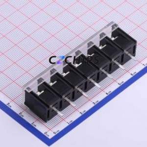 KF48C-9.5-7P Barrier Terminal Block Through hole Component (THT),P=9.5mm Connector With Cover Plate 9.5mm 1x7P Straight Pin - Product Image 2