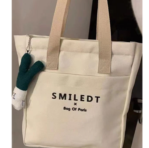 Sac en toile personnalisé à la mode pour femmes, sac à main en toile de coton à bandoulière avec poches élégantes et fonctionnelles, sac de shopping - Product Image 4