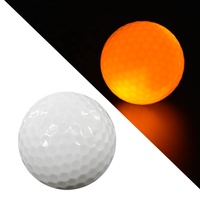 Balle de golf led vente en gros balles de golf led lueur dans la nuit noire avec logo