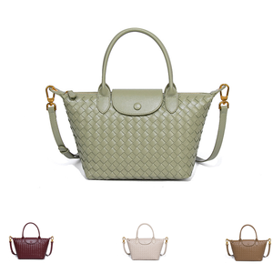 Bolso de Mano de Piel de Serpiente Hecho a Mano de Alta Gama para Mujer, Primavera Verano, Moderno, con Correa de Cadena para un Solo Hombro, Forro de Cuero Genuino - Product Image 1