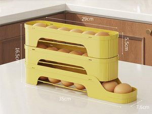Supporto per uova trasparente multifunzione per iniezione multistrato impilabile vassoio per uova per <span class=keywords><strong>frigorifero</strong></span> - Product Image 4