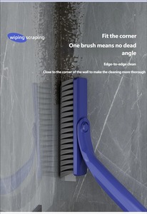 Escobilla de baño para limpiar agua, mopa mágica con tiras de silicona y cerdas, herramienta de limpieza de suelos para el hogar y el baño - Product Image 6