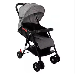 Cochecito de Bebé Ligero y Portátil, Plegable, de Lino y Aleación, con Ruedas de EVA, Autoestable, de Plástico - Product Image 1