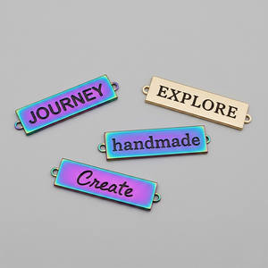 無料デザイン、パーソナライズされた合金製縫い付けカスタムプリント3Dエンボス加工エコフレンドリーメタルブランドロゴラベル（衣類、靴、バッグ用） - Product Image 3