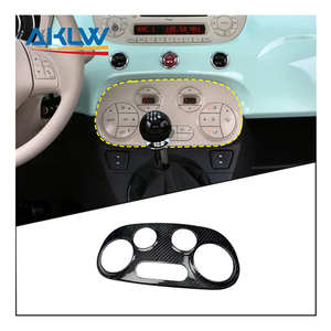 Panel de Control de Aire Acondicionado de Fibra de Carbono Real para <span class=keywords><strong>Fiat</strong></span> <span class=keywords><strong>Abarth</strong></span> <span class=keywords><strong>500</strong></span> 2007-2015, Accesorios Interiores - Product Image 1