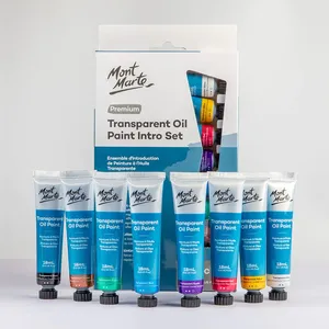 Mont Marte Transparente Ölfarbe Intro Set 8pc x 18ml Künstler ölfarbe