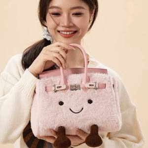 Sac à main <span class=keywords><strong>en</strong></span> peluche style Jellycat, super mignon, 3150cm, petit elfe <span class=keywords><strong>en</strong></span> peluche platine, tissu doux, design de niche pour filles et collectionneurs - Product Image 2