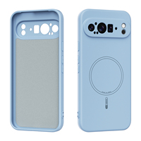 Étui de téléphone portable en silicone liquide pour Google Pixel 9 Pro/9/9A/10A, coque de protection magnétique antichoc pour téléphone