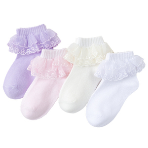 Calcetines Blancos <span class=keywords><strong>para</strong></span> Niñas, <span class=keywords><strong>para</strong></span> <span class=keywords><strong>Bautizo</strong></span>, Primera Comunión o Ceremonia Religiosa, Talla 9-11, Importados, con Detección de Agujas - Product Image 5